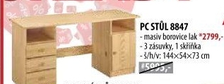 PC stůl 8847 lakovaný
