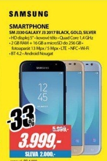 SM J330 Galaxy J3 2017 Duos Bla. SAMSUNG