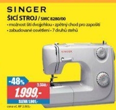 SMC 8280/00 ŠICÍ STROJSINGER
