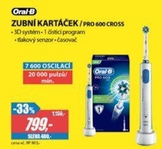PRO 600 CROSS ACTION ZUBNÍ KART. ORAL B