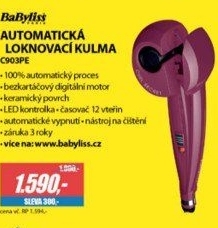 C903PE Loknovací kulma růžová BaByliss
