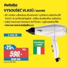 6604WE FÉN BÍLÝBABYLISS