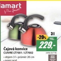 LT7001 KONVICE CUIVRE 3L ČERVENÁ LAMART