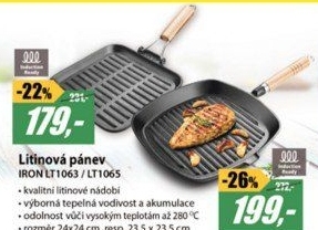 LT1063 PÁNEV LITINA 24CM IRON LAMART