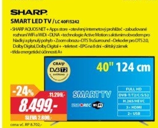 LC 40FI5242 SMART DVB-S2/T2 H265SHARP