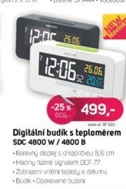 SDC 4800 B HODINY S BUDÍKEM SENCOR