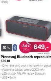 SSS 81 BLUETOOTH SPEAKERSENCOR