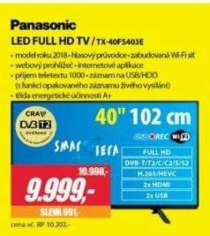TX 40FS403E LED FULL HD TVPANASONIC