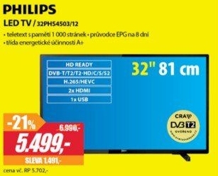 32PHS4503/12HD LED TVPHILIPS