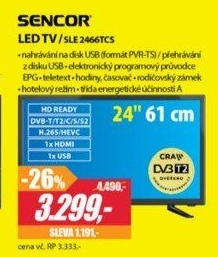 SLE 2466TCS H.265 (HEVC)SENCOR