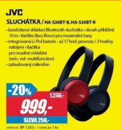 HA-S30BT B UZAVŘ.BLUETOOTH SLUCHÁTKA JVC