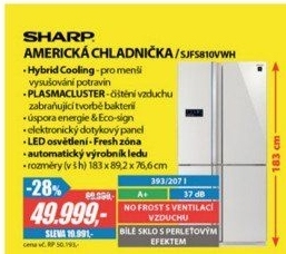 SJ FS810VWH CHLADNIČKA SBSSHARP
