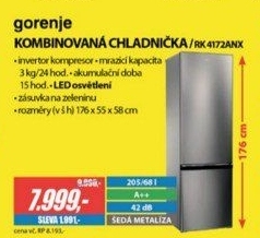 RK 4172ANX CHLADNIČKA KOMBI GORENJE