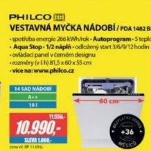PDA 1482 BIT vestavná myčkaPHILCO