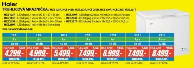 HCE 103R MRAZNIČKA PULT. A+ 103LHAIER
