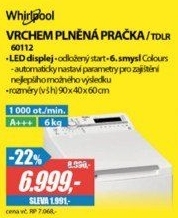 TDLR 60112 PRAČKA VRCH. PL.WHIRLPOOL