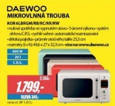 KOR 6LBRGM MIKROVLNNÁ TROUBA DAEWOO