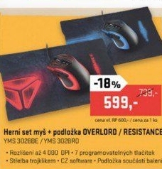 YMS 3028BE OVERLORD myš herní YENKEE