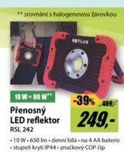 RSL 242 Reflektor 10W přenosný DL RETLUX