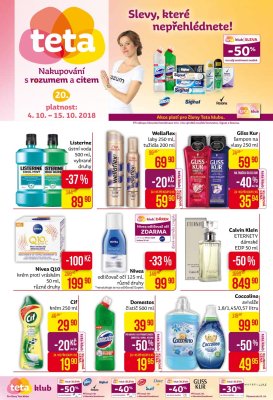 akční leták Teta drogerie 4.10.2018-15.10.2018
