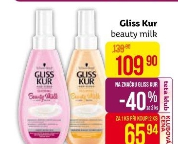 Mléko na vlasy Gliss Kur Schwarzkopf