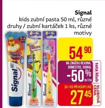 Pasta na zuby dětská Signal
