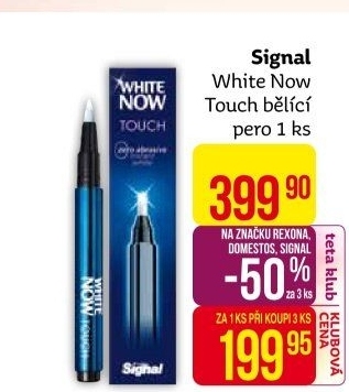 Zubní pero bělicí White Now Touch Signal