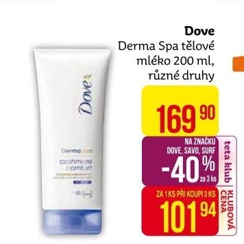 Tělové mléko DermaSpa Dove