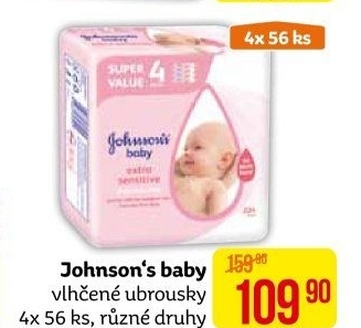 Vlhčené ubrousky dětské Johnson's Baby