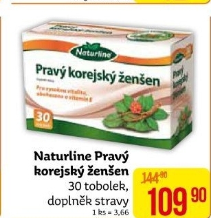 Doplněk stravy Ženšen pravý korejský Naturline