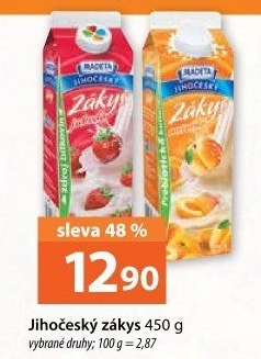 Nápoj zákys Jihočeský ochucený Madeta