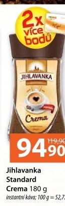 Instantní káva Jihlavanka Standard Crema