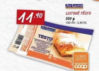 Těsto listové mražené Dle Gusta