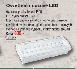 Nouzové osvětlení LED