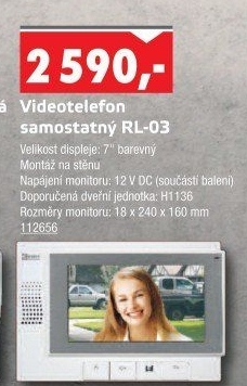 Zvonek - videotelefon Emos RL-03