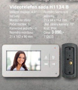 Zvonek - videotelefon Emos H1134 B