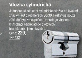Vložka do zámku FAB