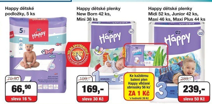HAPPY PODLOŽKY A PLENKY