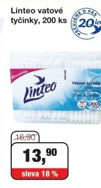 Tyčinky vatové Linteo