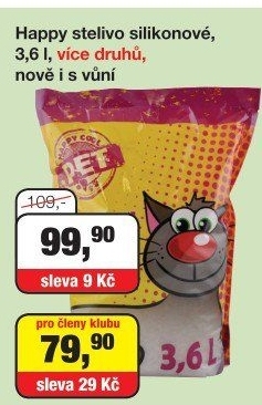 Stelivo pro kočky silikátové Happy Cool Pet