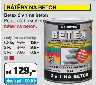 Nátěr 2v1 na beton polomat Betex