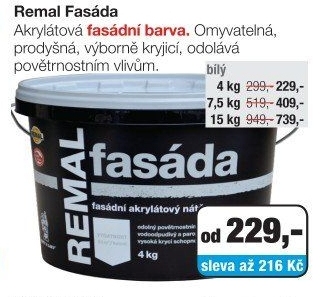 Fasádní barva Fasáda Remal