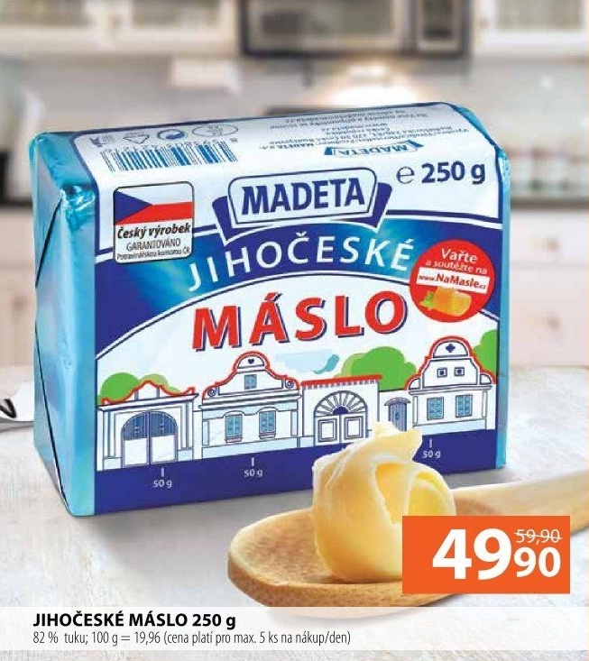 Máslo Jihočeské Madeta
