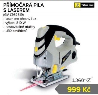 Přímočará pila s laserem Starline