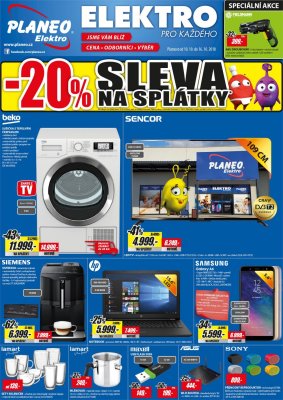 akční leták Planeo Elektro 10.10.2018-16.10.2018