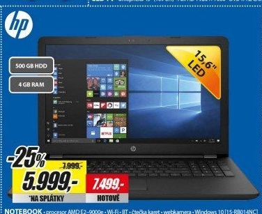 15-rb014nc 15,6 E2-9000e 4G 500GB W10 HP