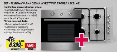 SCBI XG1Trouba s plyn. deskou Sencor