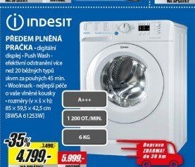 BWSA 61253W EU PRAČKAINDESIT