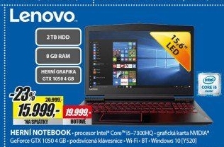 Y520 15,6 FHD i5 8G 2T 4G W10 BK LENOVO