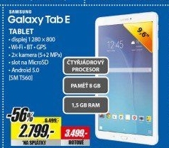 SM T560 Galaxy Tab E 9.6 Wifi Wh SAMSUNG